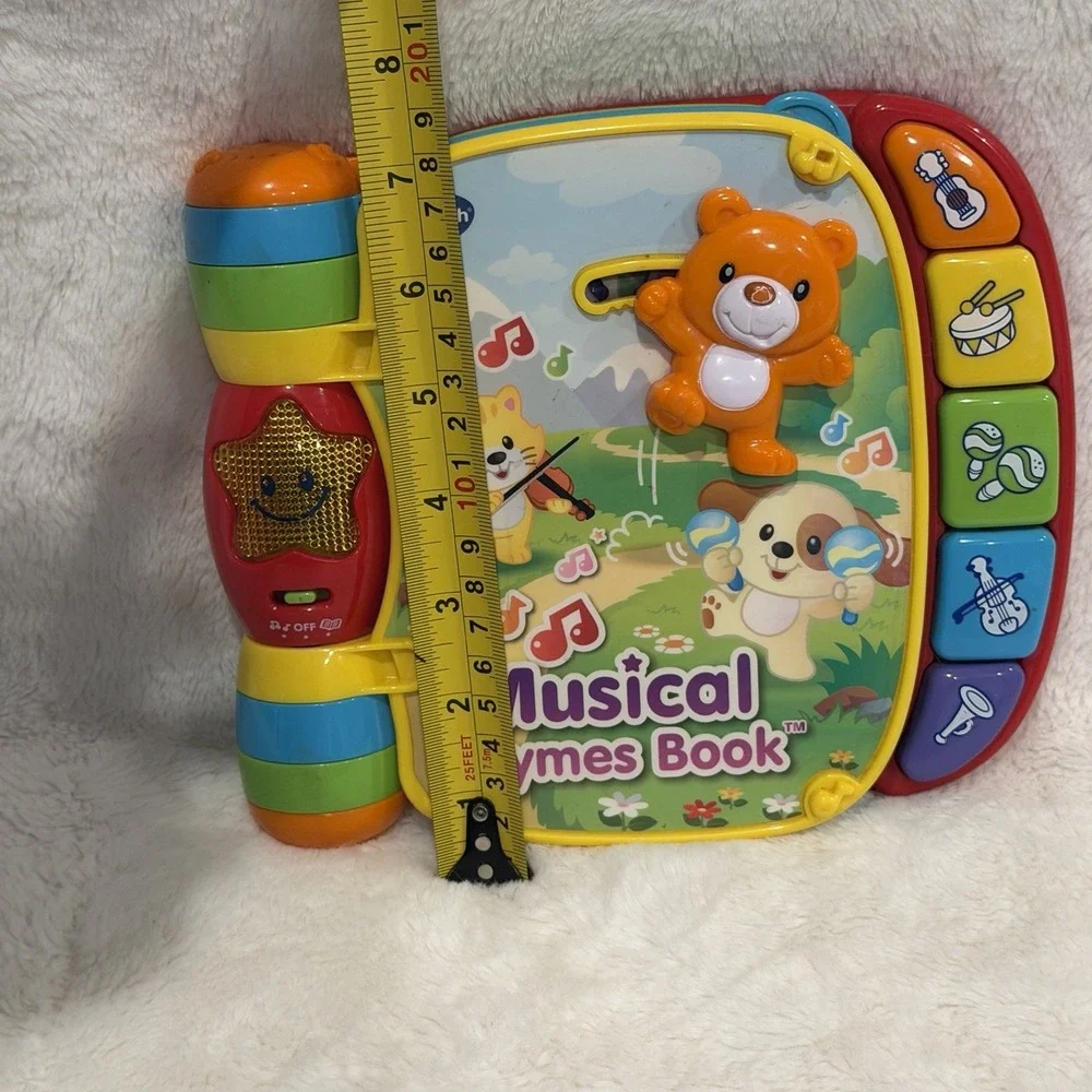 VTech Musical Rhymes Book Baby & Toddler Toy Educational Learning Red 6-36 Mo EC